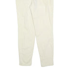 VERSACE Womens Cotton Blend Off White Regular Fit Straight Trousers W30 L30