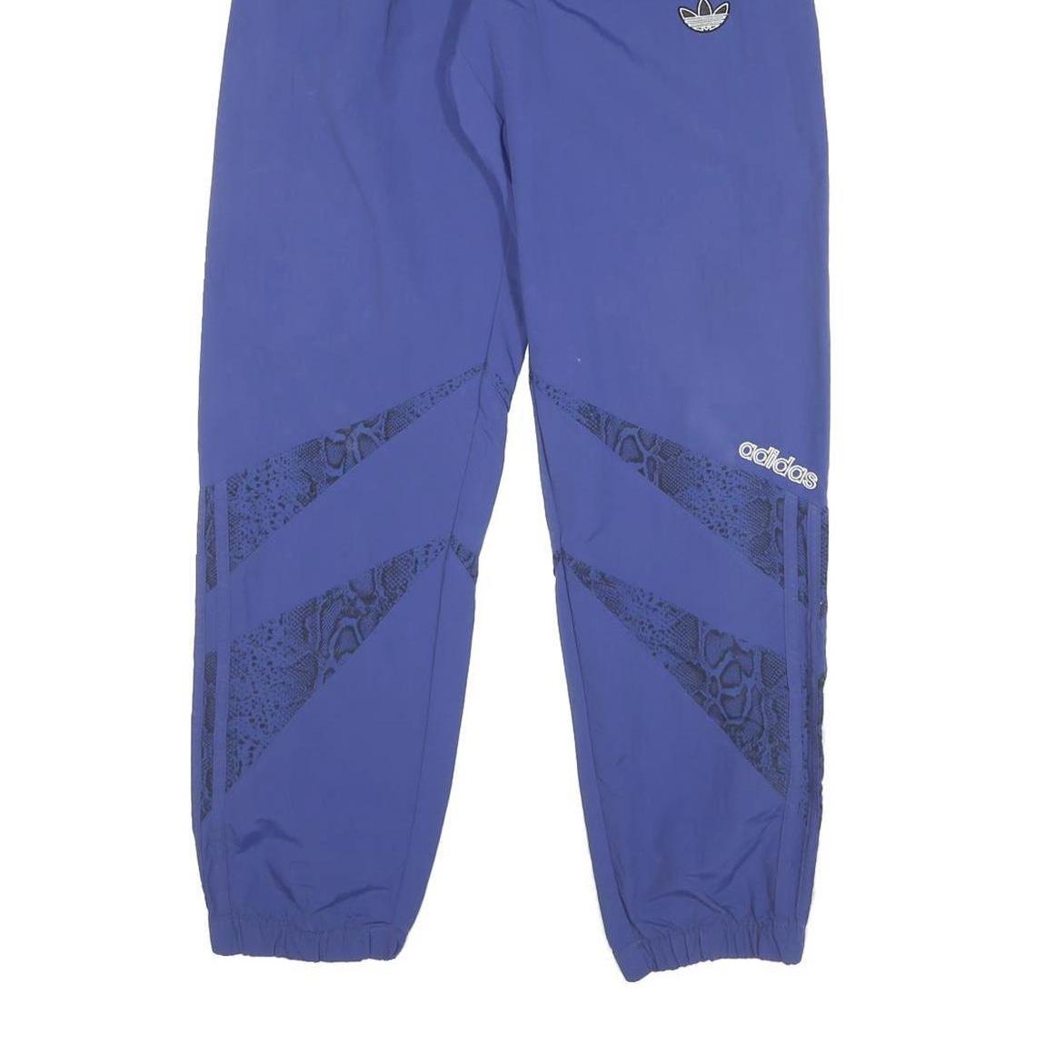 ADIDAS Mens Joggers Blue Slim Tapered S W25 L29 Polyester Sports Casual