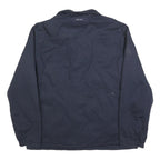NAUTICA Mens Navy Blue Reversible Zip Jacket L Polyester Blend Plain Casual