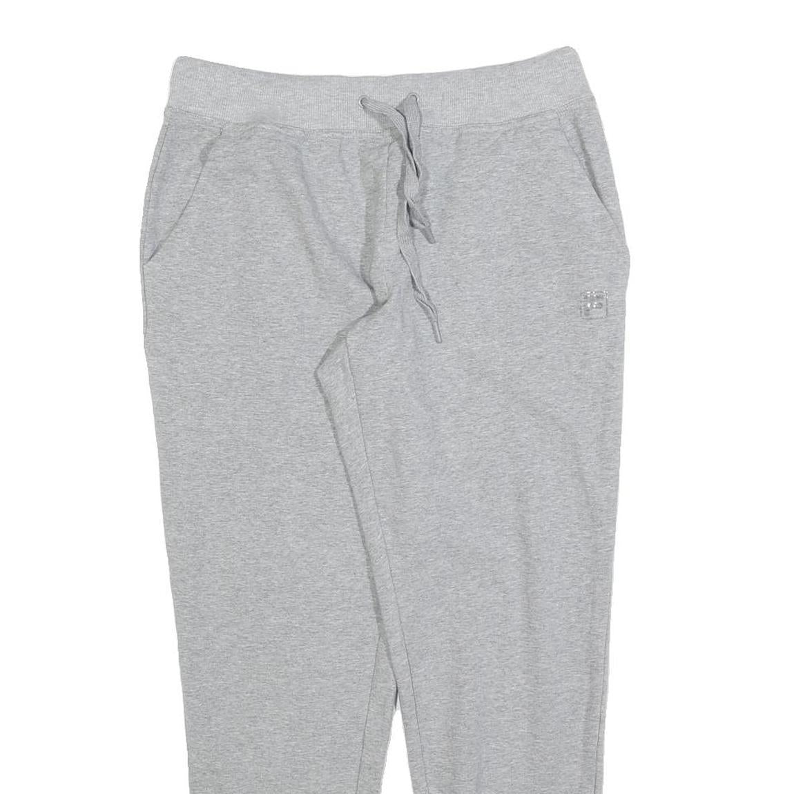 FILA Womens Joggers Grey Slim Tapered S W28 L28 Lounge Drawstring Cotton