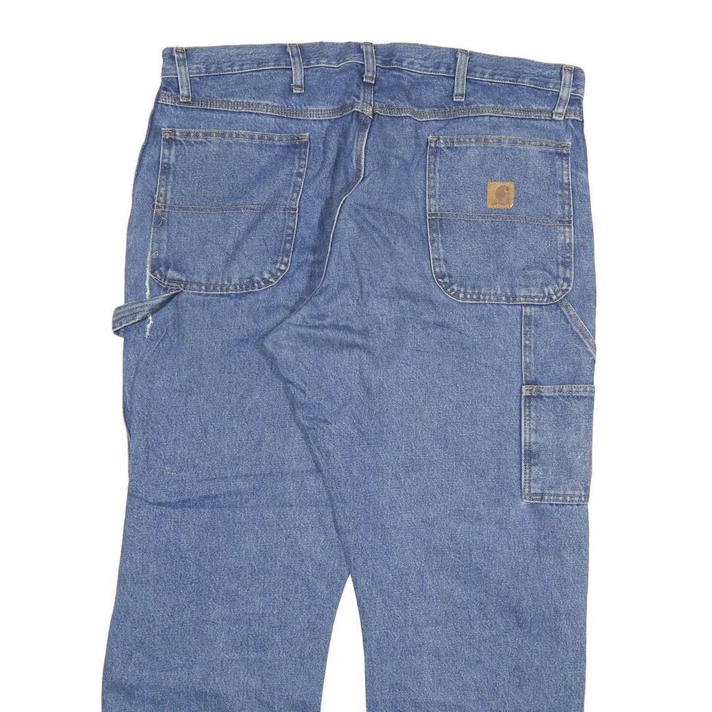 CARHARTT Mens Jeans Blue Relaxed Straight Denim Medium W40 L30 Workwear Casual