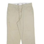 DICKIES Mens Cotton Blend Beige Regular Straight Trousers W34 L28 Classic
