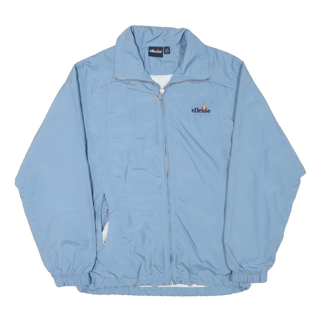 ELLESSE Womens Blue Light Blue Jacket UK 12 Polyester Blend Zip Casual Classic