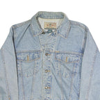 EXP Mens Blue Denim Jacket M Cotton Classic Button Closure Casual Denim Jacket