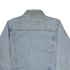 EXP Mens Blue Denim Jacket M Cotton Classic Button Closure Casual Denim Jacket