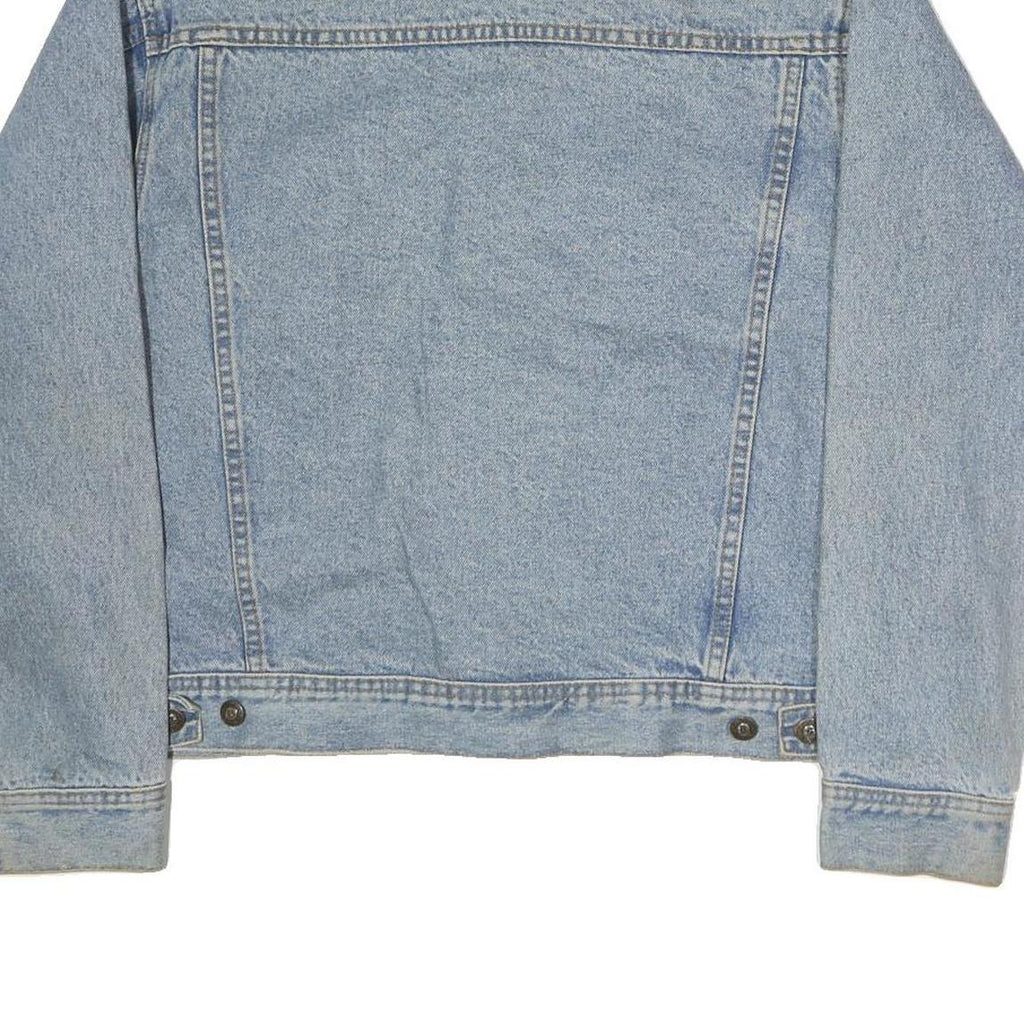 EXP Mens Blue Denim Jacket M Cotton Classic Button Closure Casual Denim Jacket