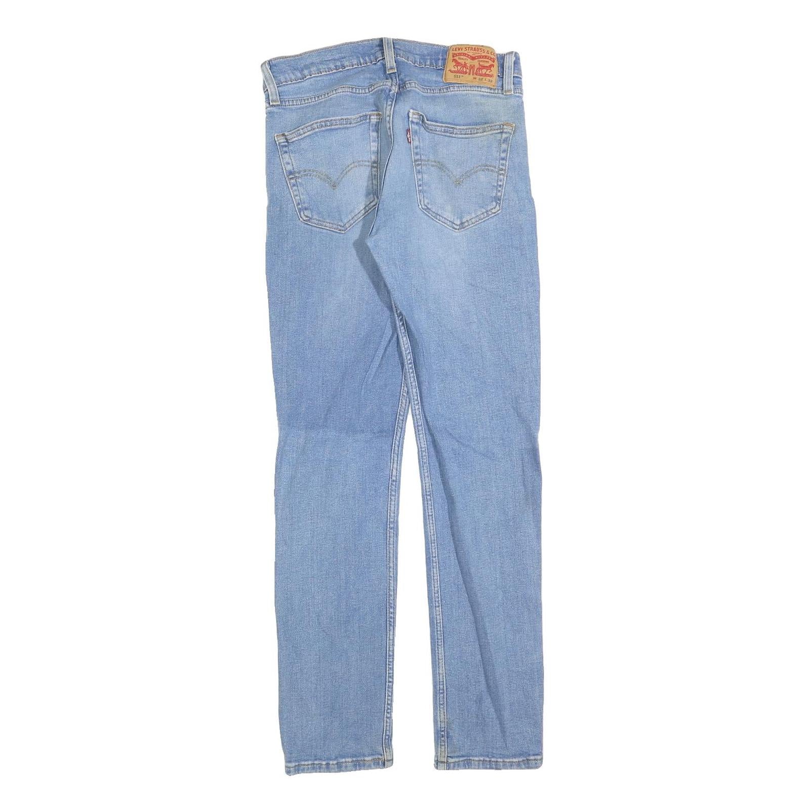 LEVI'S 511 Slim Mens Jeans Blue Slim Skinny Denim Medium W32 L32 Zip