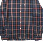 LEVI'S Mens Blue Red & White Check Shirt L Cotton Long Sleeve Casual Button