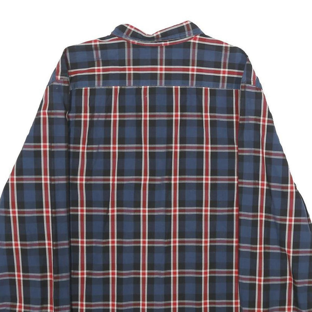 LEVI'S Mens Blue Red & White Check Shirt L Cotton Long Sleeve Casual Button