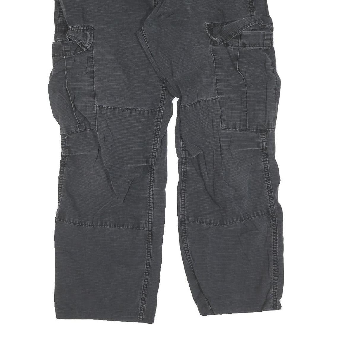 CARHARTT Mens Cotton Black Regular Cargo Trousers W33 L26 Durable Workwear