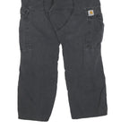CARHARTT Mens Cotton Black Regular Cargo Trousers W33 L26 Durable Workwear