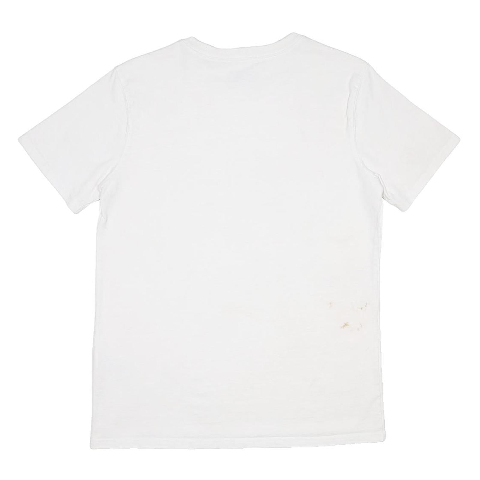 CARHARTT Womens White Yellow Logo Graphic T-Shirt S Short Sleeve Crew Neck
