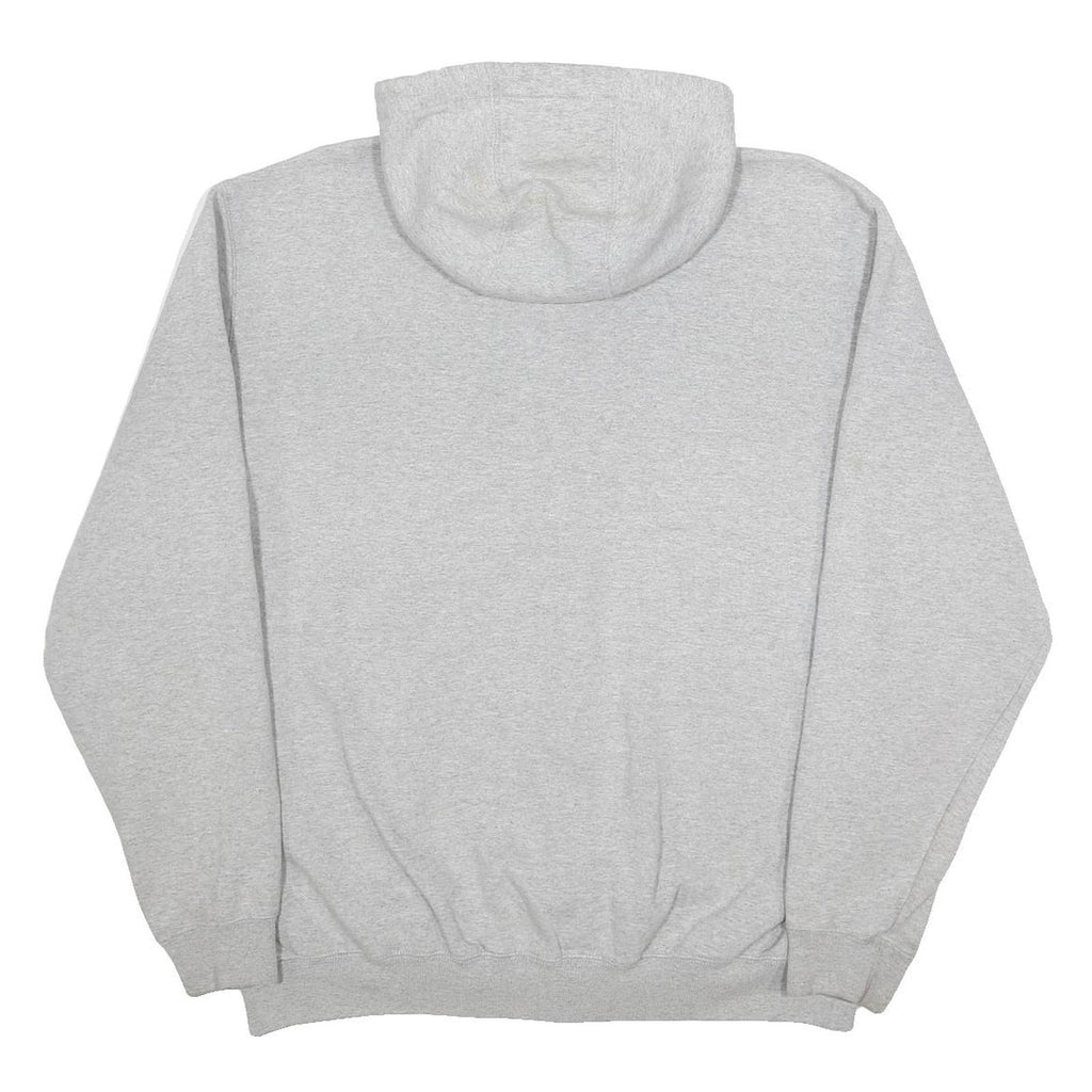 CARHARTT Mens Grey Hoodie L Full Zip Cotton Blend Casual Sweatshirt