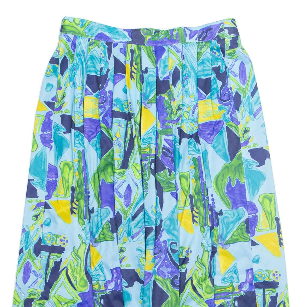 CANDA Womens A-Line Skirt Blue Midi Floral M