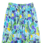 CANDA Womens A-Line Skirt Blue Midi Floral M