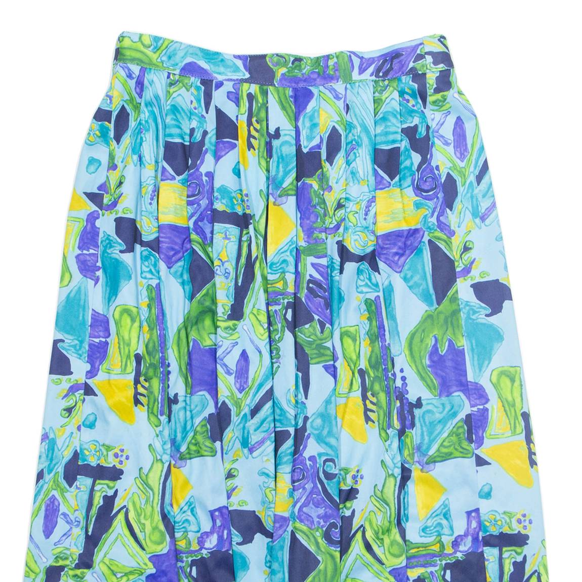 CANDA Womens A-Line Skirt Blue Midi Floral M