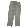 DICKIES Mens Regular Fit Green Denim W35 L32 Workwear Zip Closure Jeans