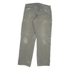 DICKIES Mens Regular Fit Green Denim W35 L32 Workwear Zip Closure Jeans