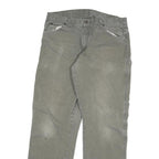 DICKIES Mens Regular Fit Green Denim W35 L32 Workwear Zip Closure Jeans