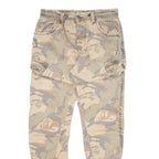 FSBN Cargo Camo Womens Trousers Green Regular Tapered W31 L29