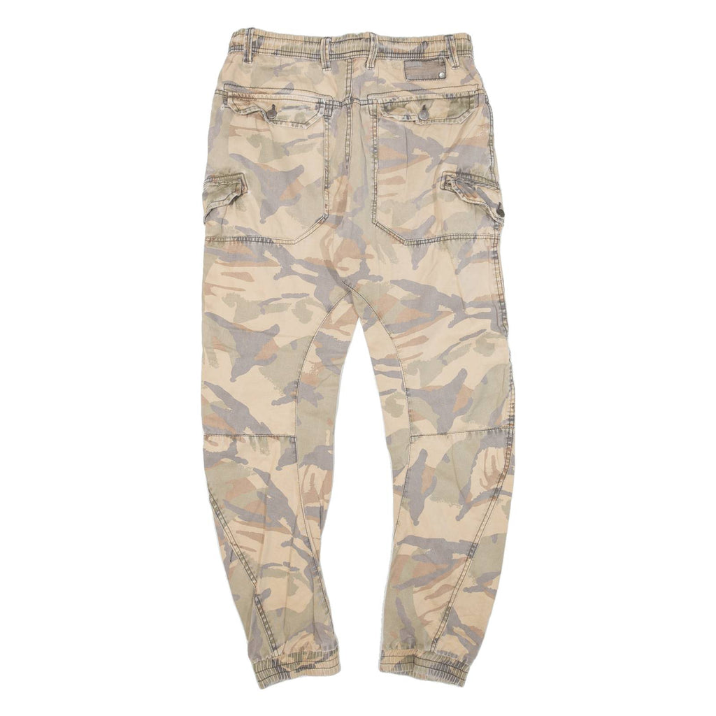 FSBN Cargo Camo Womens Trousers Green Regular Tapered W31 L29