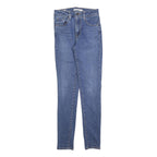 LEVI'S 721 Womens Jeans Blue Slim Skinny Denim Medium W26 L30 Stretch Zip