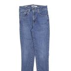 LEVI'S 721 Womens Jeans Blue Slim Skinny Denim Medium W26 L30 Stretch Zip