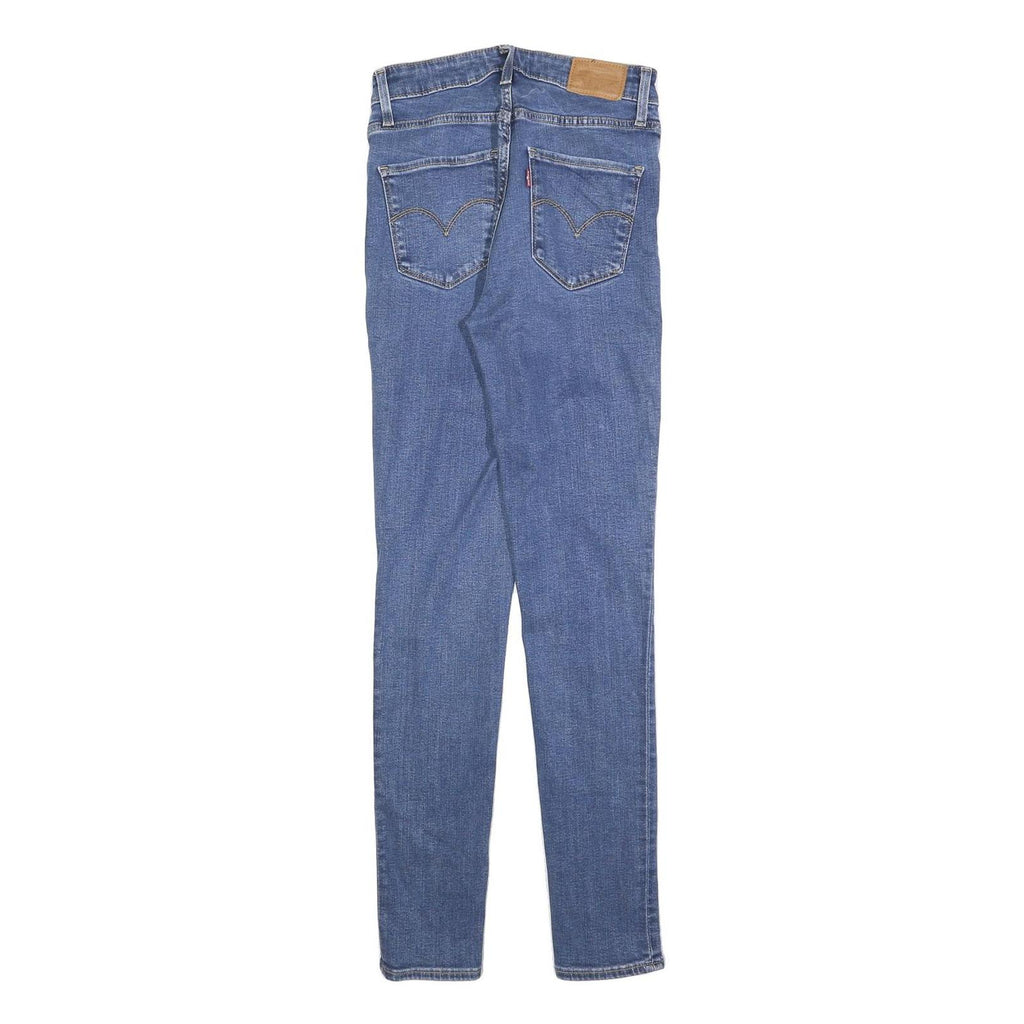LEVI'S 721 Womens Jeans Blue Slim Skinny Denim Medium W26 L30 Stretch Zip