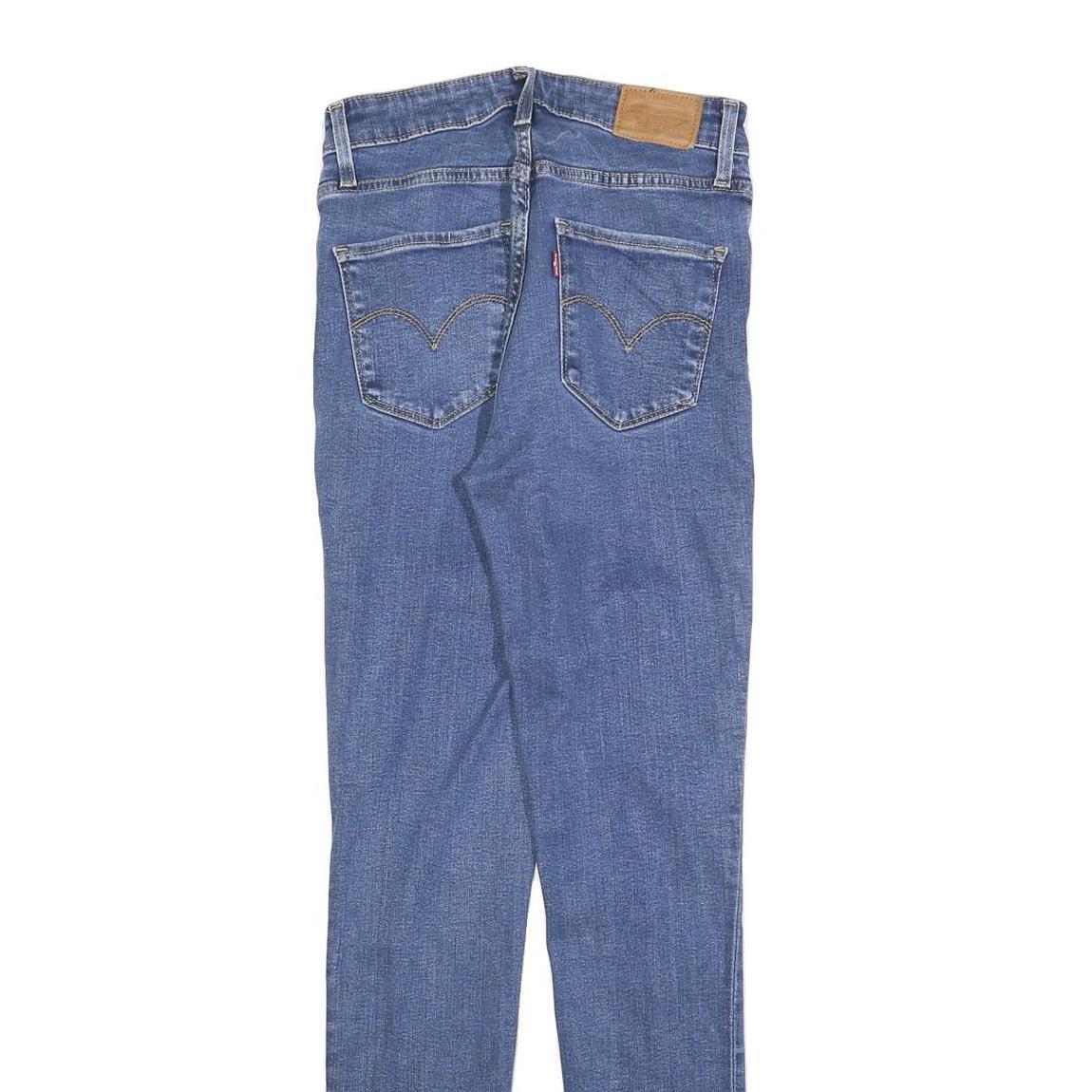 LEVI'S 721 Womens Jeans Blue Slim Skinny Denim Medium W26 L30 Stretch Zip