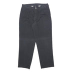 DICKIES Mens Relaxed Black Cotton Blend Trousers W36 L32 Workwear Straight Fit