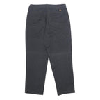 DICKIES Mens Relaxed Black Cotton Blend Trousers W36 L32 Workwear Straight Fit