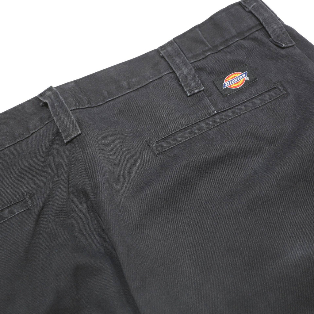 DICKIES Mens Relaxed Black Cotton Blend Trousers W36 L32 Workwear Straight Fit