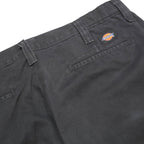 DICKIES Mens Relaxed Black Cotton Blend Trousers W36 L32 Workwear Straight Fit