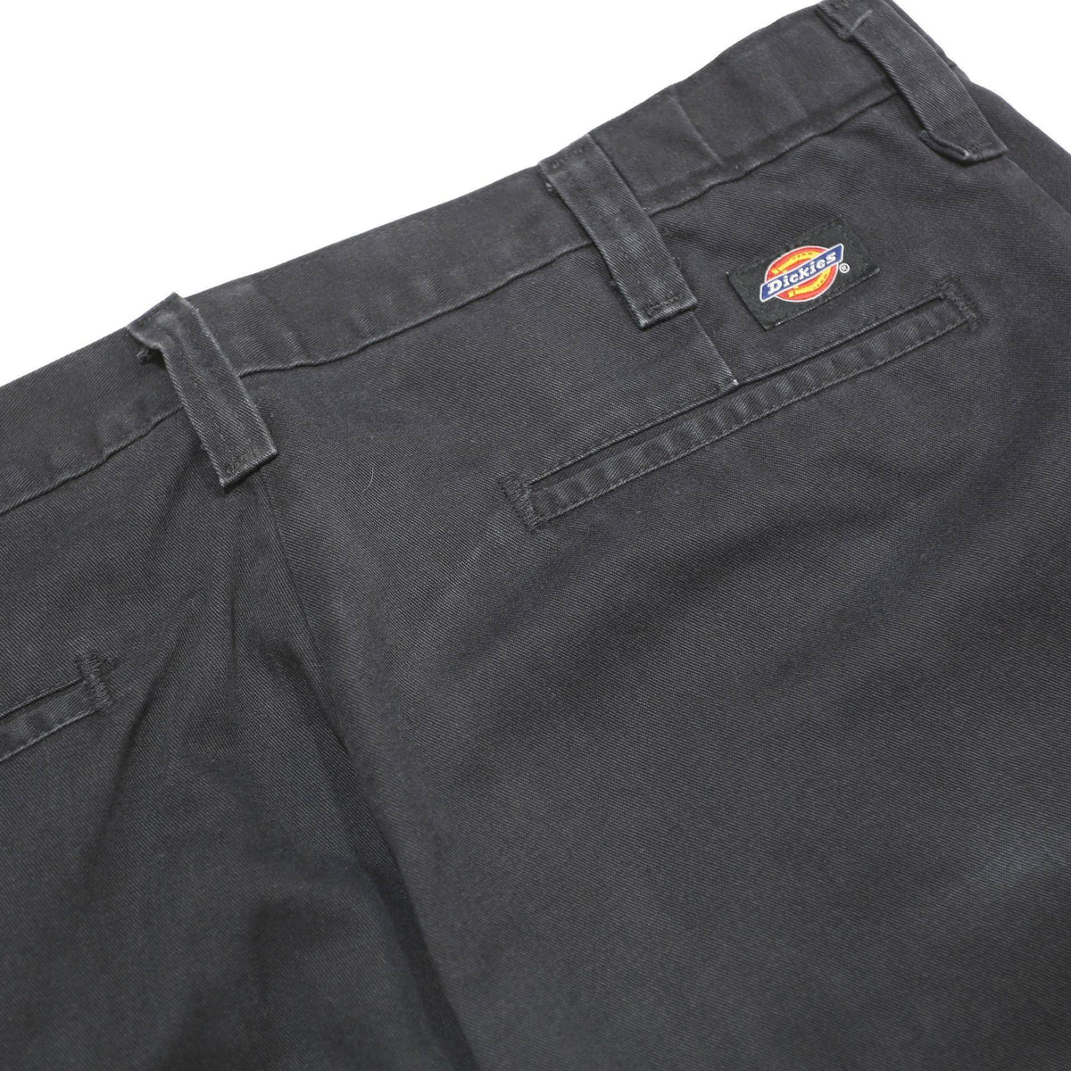 DICKIES Mens Relaxed Black Cotton Blend Trousers W36 L32 Workwear Straight Fit