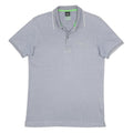 BOSS HUGO BOSS Mens Blue Short Sleeve Plain Polo Shirt L Cotton Casual
