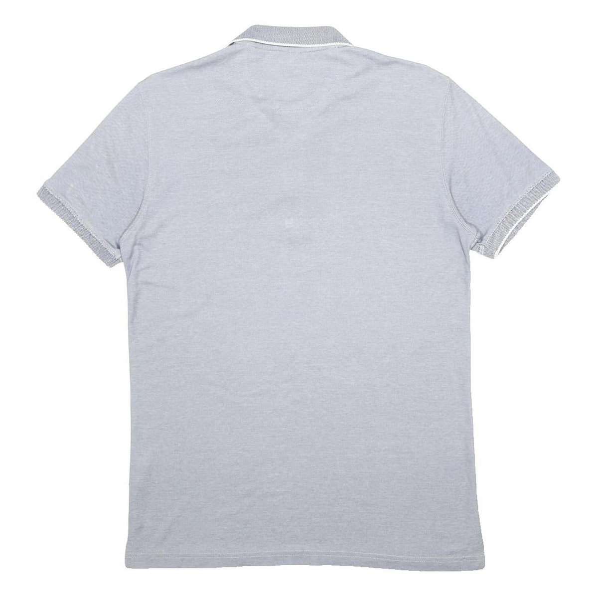 BOSS HUGO BOSS Mens Blue Short Sleeve Plain Polo Shirt L Cotton Casual