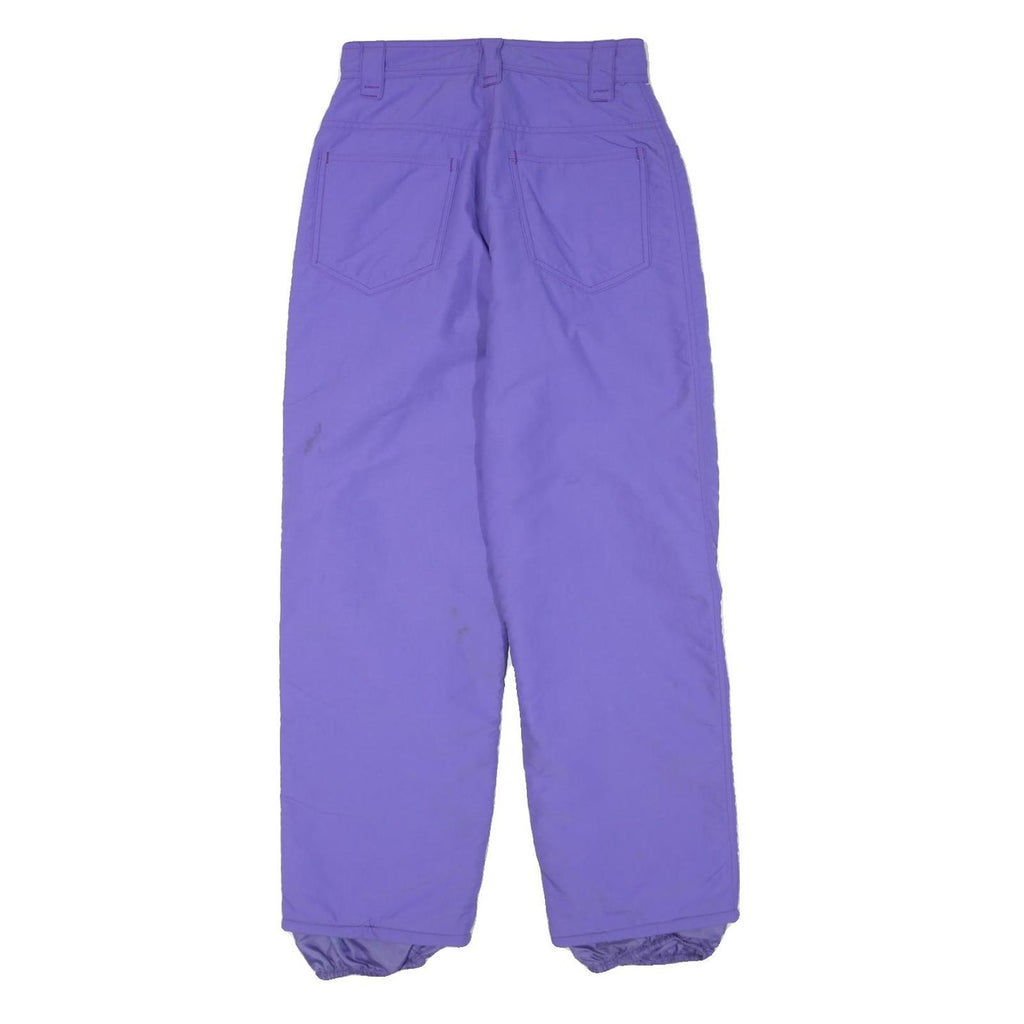 Purple Womens Relaxed Fit Straight Leg Trousers W26 L28 Casual Polyester Blend