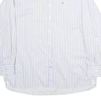 TOMMY HILFIGER Mens Blue & White Stripe Shirt 2XL Classic Cotton Button-Up