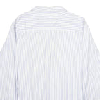 TOMMY HILFIGER Mens Blue & White Stripe Shirt 2XL Classic Cotton Button-Up