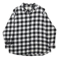 WOOLRICH Mens Black & White Check Shirt XL Cotton Blend Classic Pattern Casual