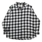 WOOLRICH Mens Black & White Check Shirt XL Cotton Blend Classic Pattern Casual