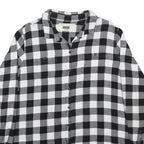 WOOLRICH Mens Black & White Check Shirt XL Cotton Blend Classic Pattern Casual