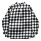 WOOLRICH Mens Black & White Check Shirt XL Cotton Blend Classic Pattern Casual
