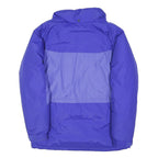 COLUMBIA Womens Blue & Purple Outdoor Jacket L Polyester Blend Zip Plain Long