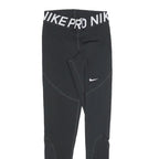NIKE Womens Joggers Black S W24 L27 Slim Tapered Nike Pro Logo Stretch