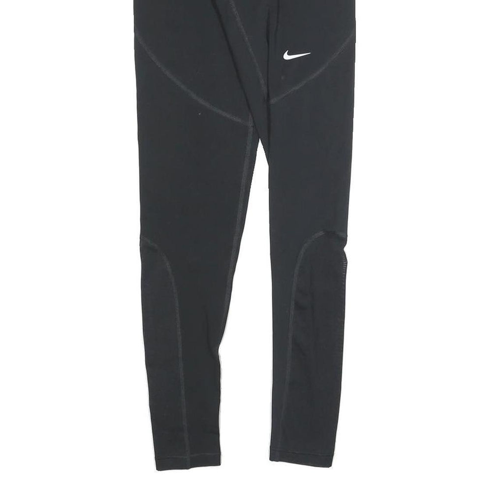 NIKE Womens Joggers Black S W24 L27 Slim Tapered Nike Pro Logo Stretch