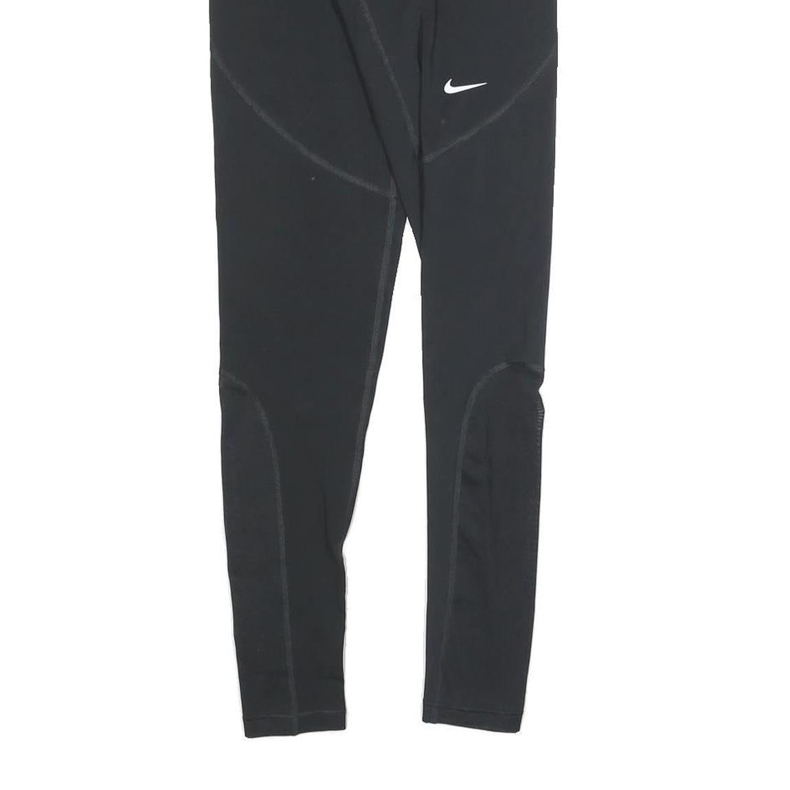 NIKE Womens Joggers Black S W24 L27 Slim Tapered Nike Pro Logo Stretch