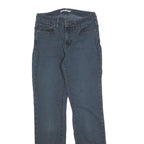 LEVI'S Womens Cotton Blend Blue Slim Straight Trousers W27 L32 Casual Stylish