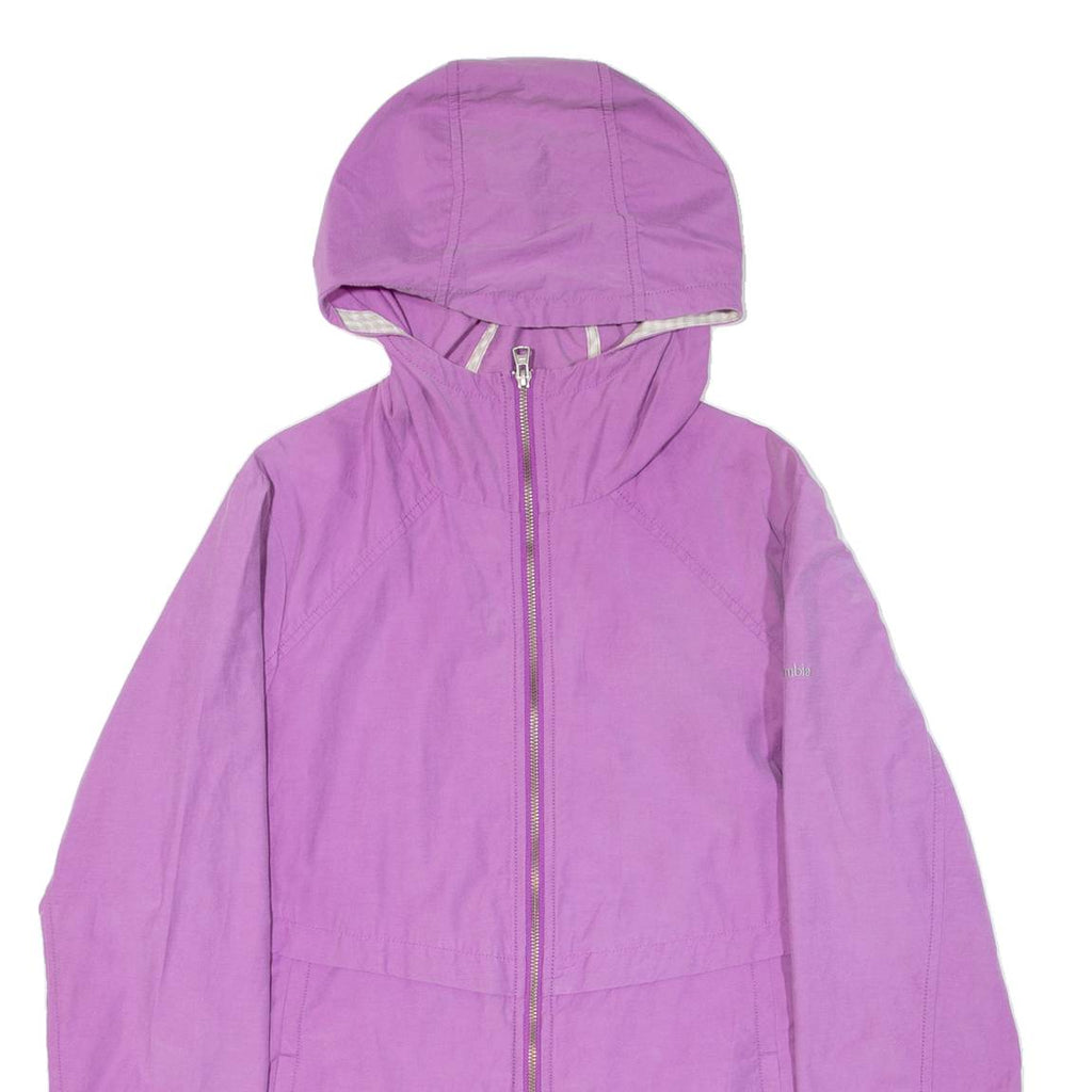 COLUMBIA Womens Jacket Purple Hooded L