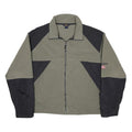 WOOLRICH Mens Grey & Black Zip Polyester Jacket L Fleece Outdoor Casual